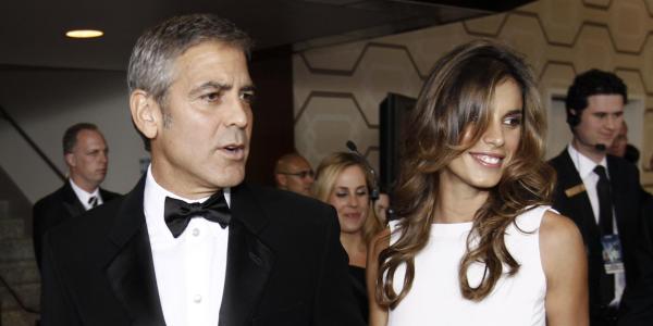 Elisabetta in bianco con George Eli e il fidanzato