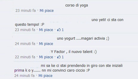 Suggerimenti con la Y