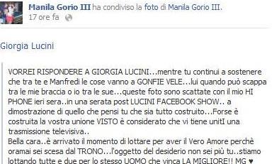 manila vs giorgia lucini il post di manila
