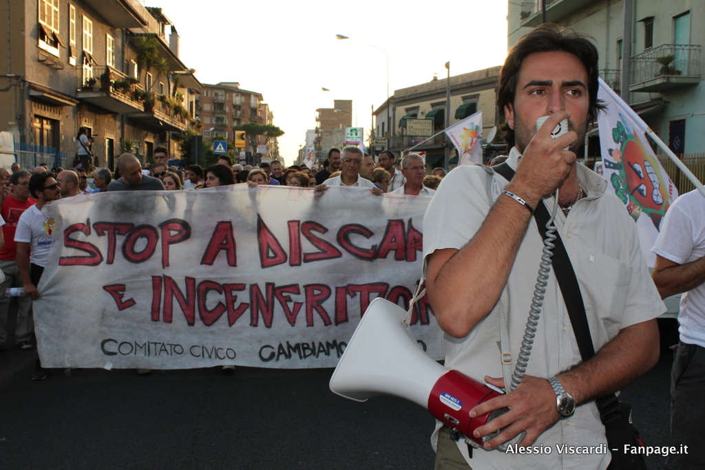 Manifestazione anti-discarica a Chiaiano