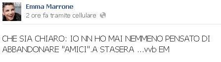 la smentita di emma su fb emma marrone