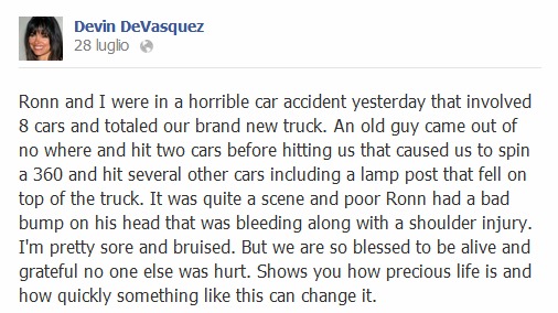 devin devasquez su fb moglie di ron moss